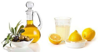 Оливковое масло и лимонный сок